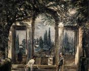 迭戈罗德里格斯德席尔瓦委拉斯贵支 - The Gardens of the Villa Medici in Rome